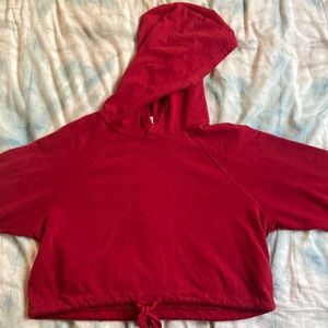 Red, Cropped, H&M Sweatshirt.